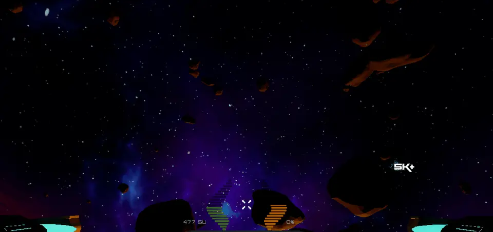 Asteroid Field that players will fly through